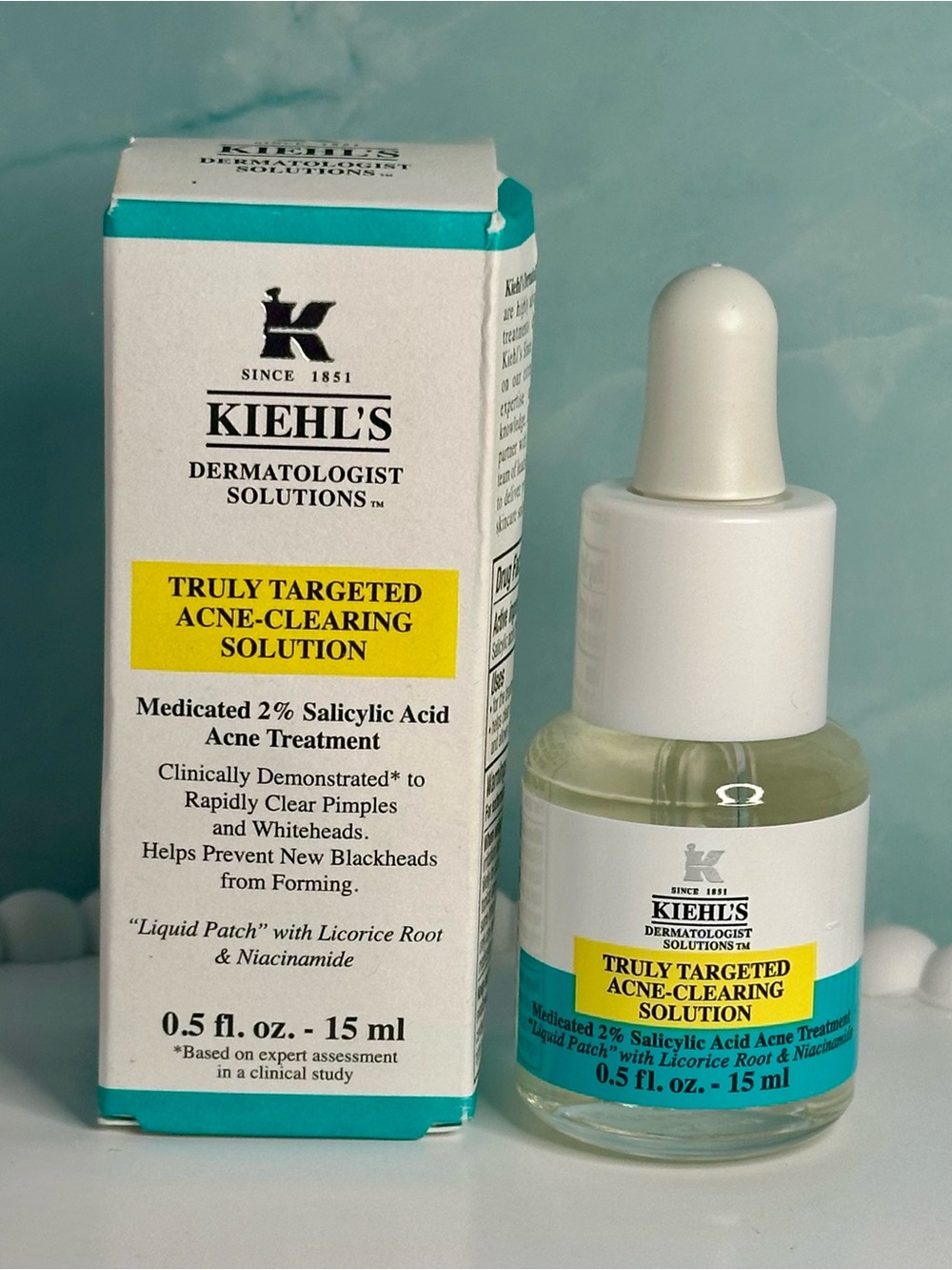 Kiehl's Truly Targeted Acne-Clearing Solution .5oz/15ml NEW